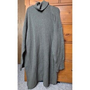 NWT Tunic Sweater Size XXL Green Turtleneck Dress Soft Oversized Long Sleeve